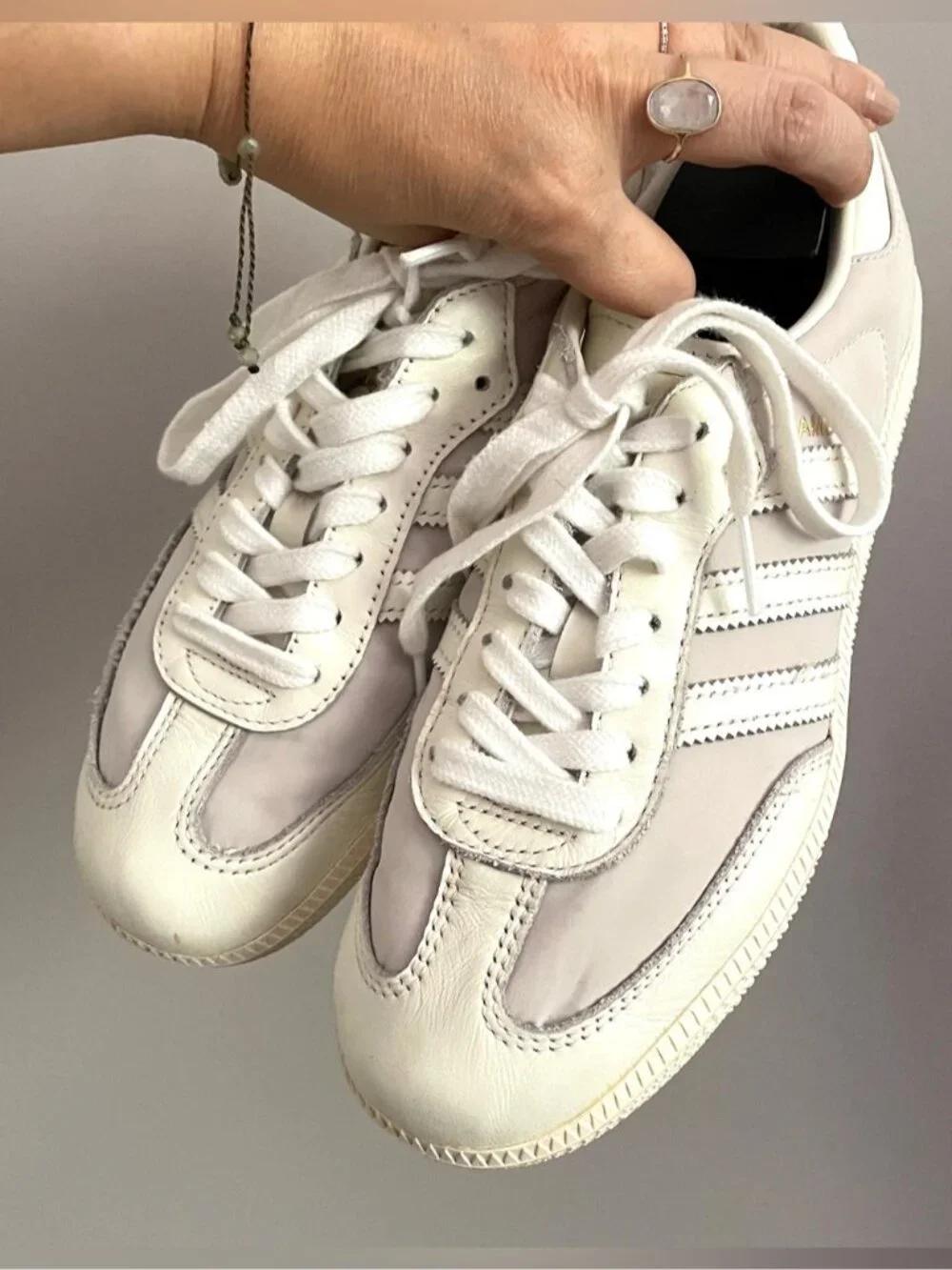 Adidas Off White Nylon Samba OG Sneakers - 6.5 - 7US